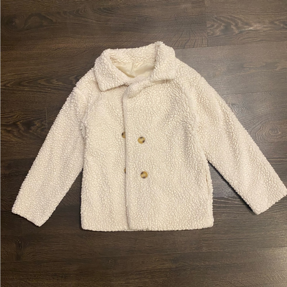 SHEIN Cream Teddy Jacket